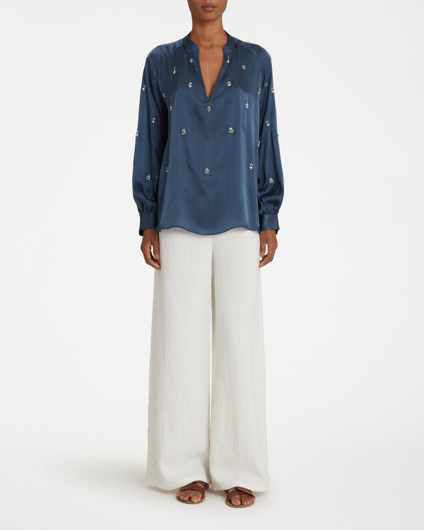 Emporio Sirenuse Ilizia Blouse With Embroidery Beads