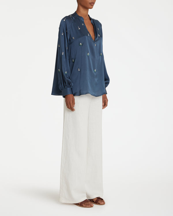 Emporio Sirenuse Ilizia Blouse With Embroidery Beads