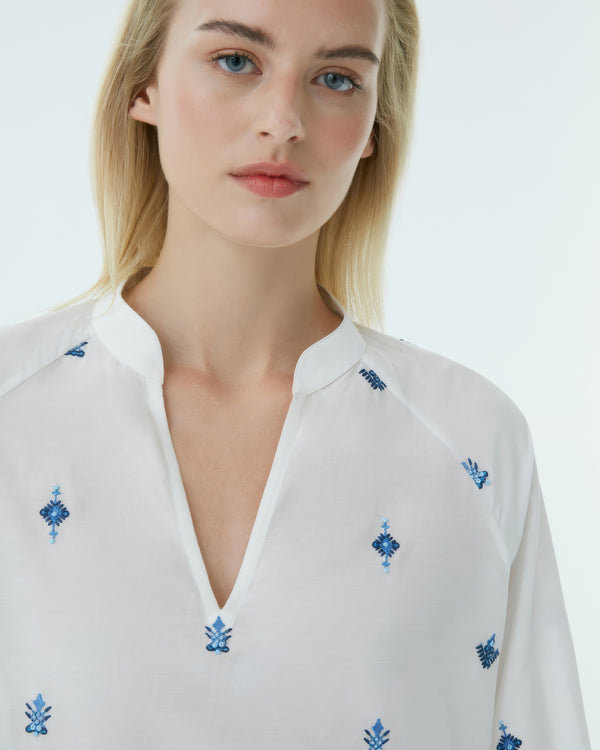 Emporio Sirenuse Ilizia Shirt With Astragal Embroidery