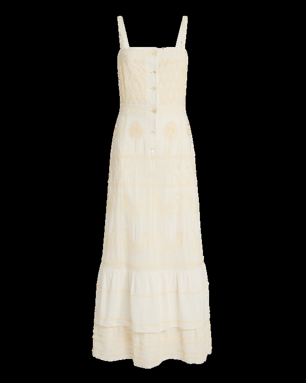 Emporio Sirenuse Indah Dress With Greek Rooster Embroidery