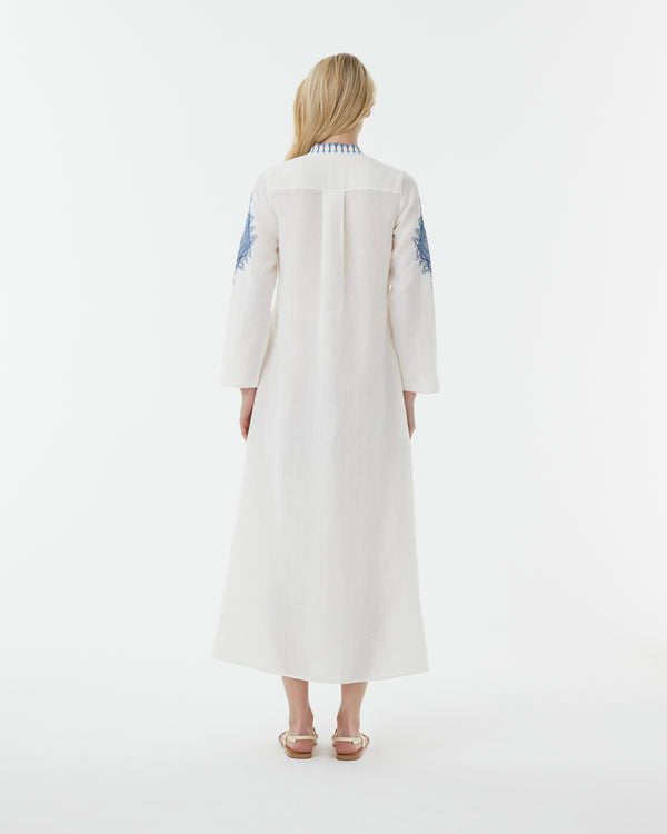 Emporio Sirenuse Jenna Caftan With Astragal Embroidery