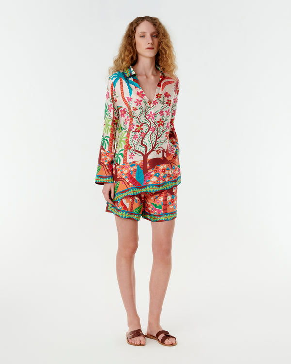 Emporio Sirenuse Jia Tunic In Louis Barthélemy Print