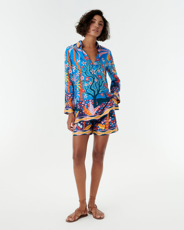 Emporio Sirenuse Jia Tunic In Louis Barthélemy Print