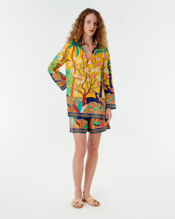 Emporio Sirenuse Jia Tunic In Louis Barthélemy Print