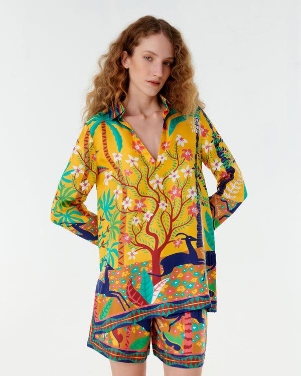 emporio sirenuse Jia Tunic in Louis Barthélemy Print