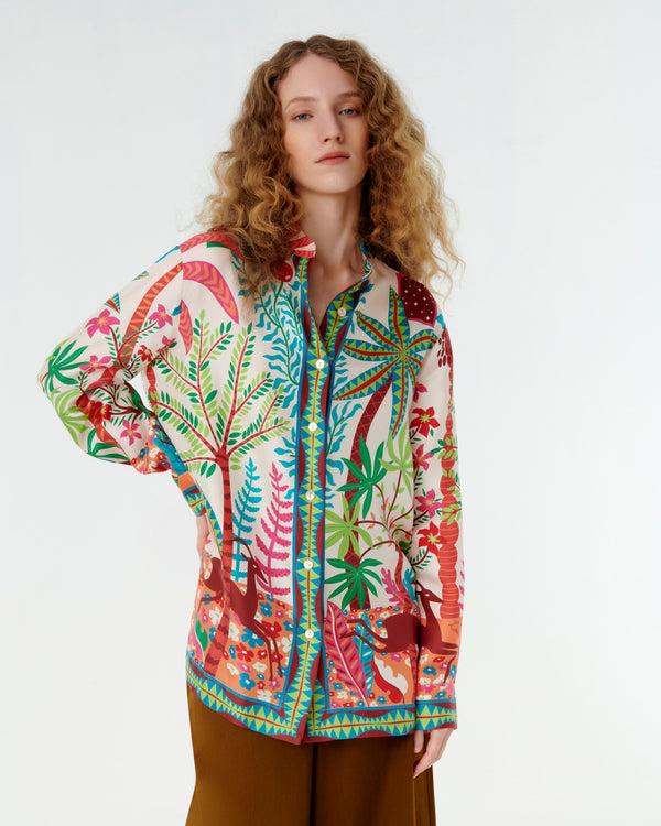 emporio sirenuse Kelsy Shirt in Louis Barthélemy Print