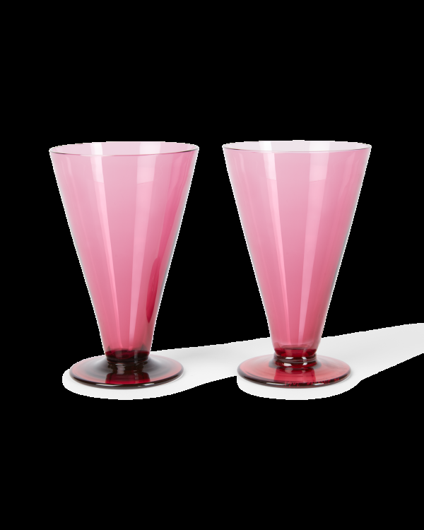 emporio sirenuse Large Coloured Stemmed Glass Set of 2