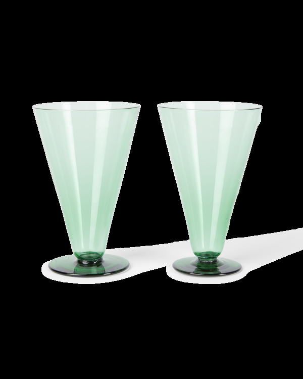emporio sirenuse Large Coloured Stemmed Glass Set of 2
