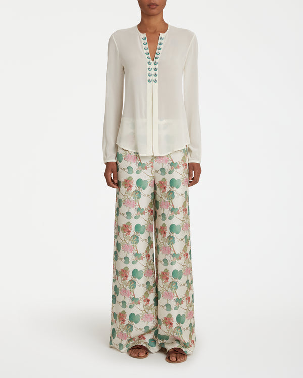 Emporio Sirenuse Lauren Blouse With Embroidery Beads