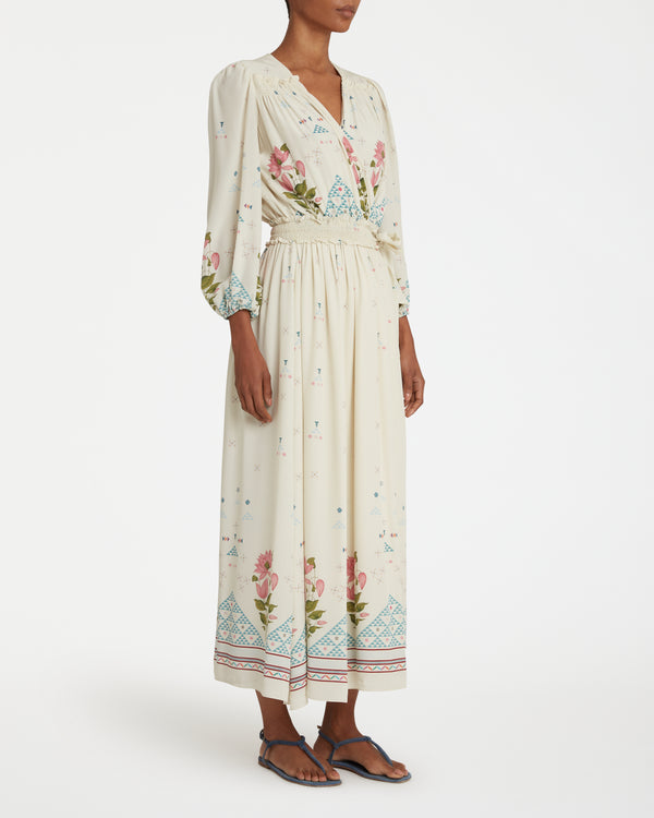 Emporio Sirenuse Lavinia Dress In Indian Rose Print