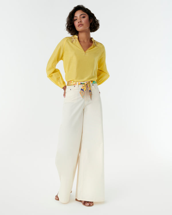 Emporio Sirenuse Long Twilly Scarf In Louis Barthélemy Print