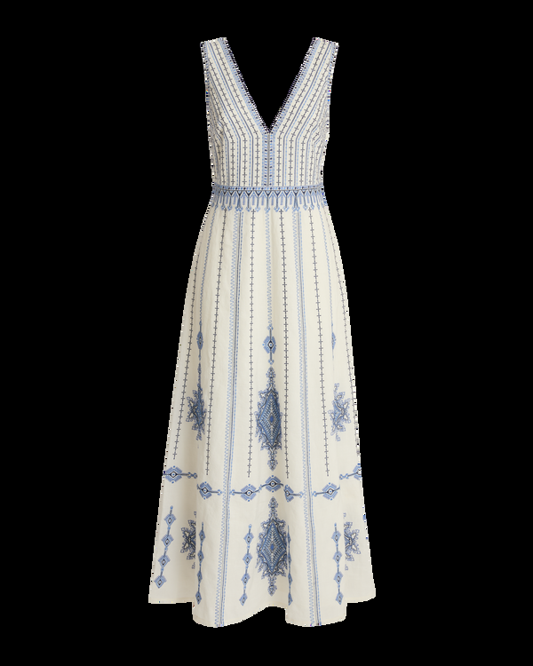 Emporio Sirenuse Nellie Dress With Astragal Embroidery