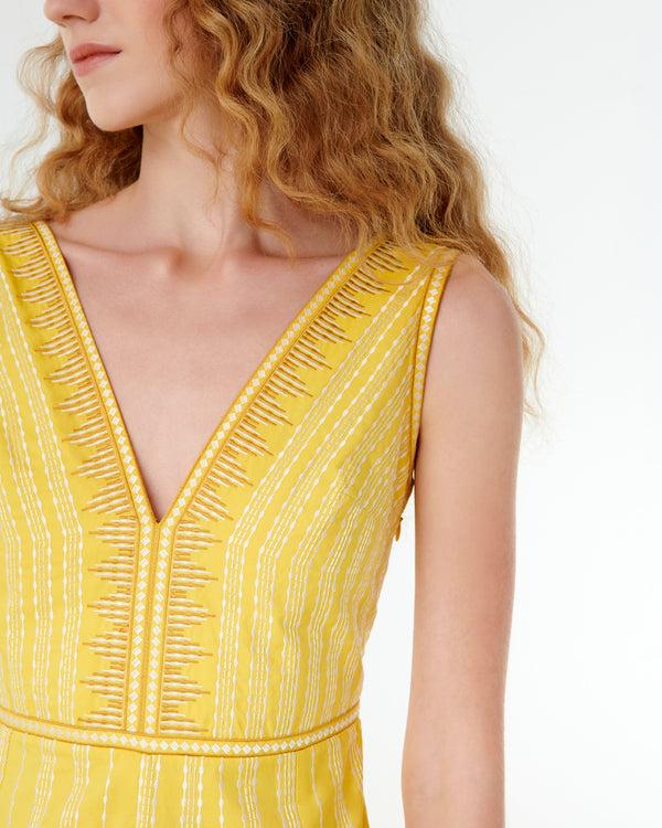 Emporio Sirenuse Nellie Dress With Backgammon Embroidery