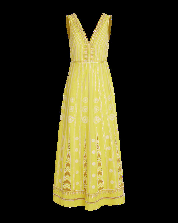 Emporio Sirenuse Nellie Dress With Backgammon Embroidery