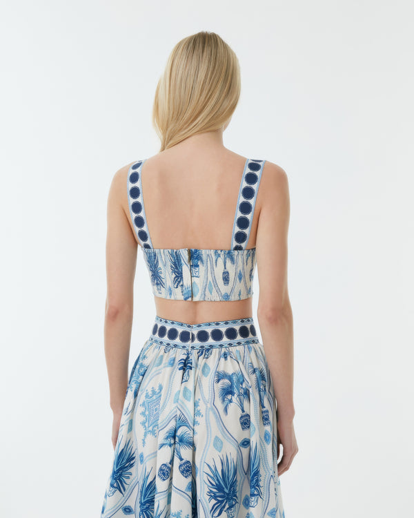 Emporio Sirenuse Ombretta Skirt In Garden Mesh Print