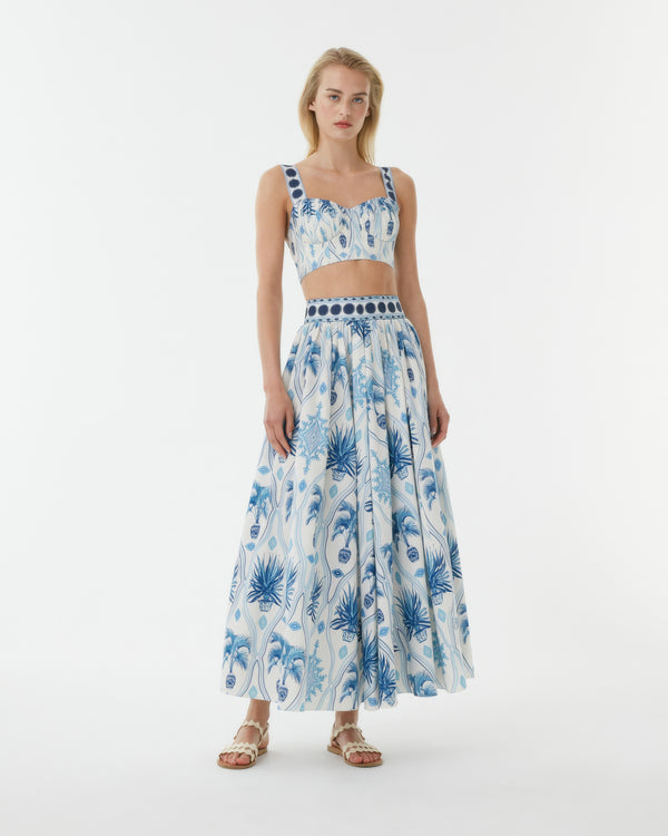 emporio sirenuse Ombretta Skirt in Garden Mesh Print