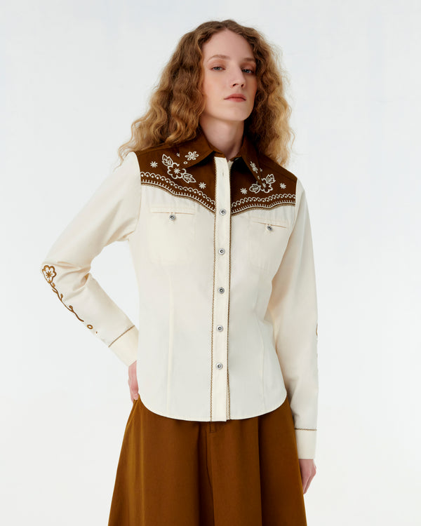 emporio sirenuse Rodeo Shirt with Alabama Embroidery