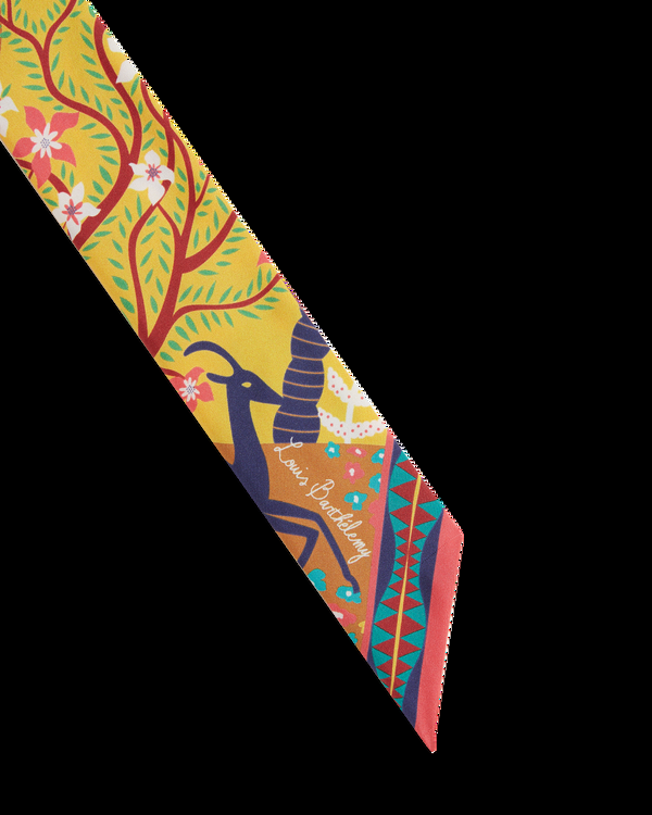 Emporio Sirenuse Short Twilly Scarf In Louis Barthélemy Print