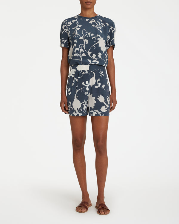 Emporio Sirenuse Tamu Shorts In Flower Screen Print