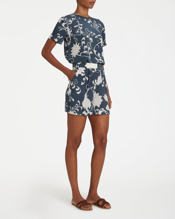 Emporio Sirenuse Tamu Shorts In Flower Screen Print