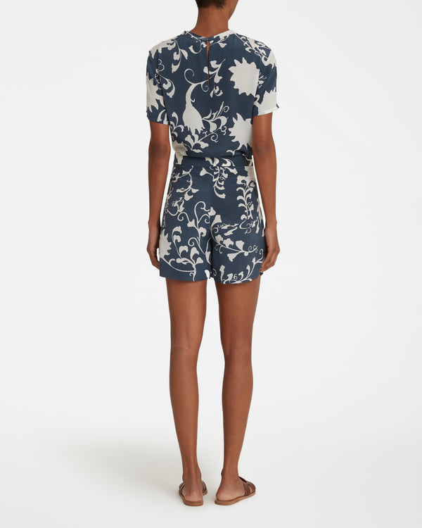 Emporio Sirenuse Tamu Shorts In Flower Screen Print