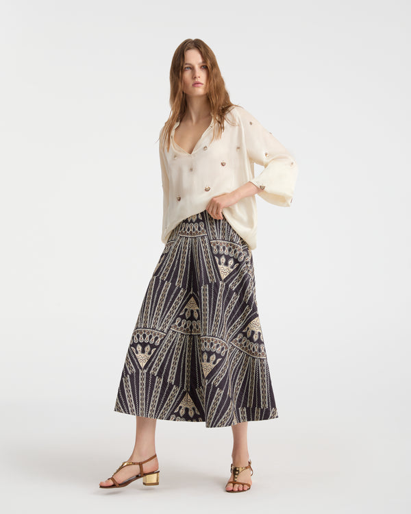 Emporio Sirenuse Tasha Skirt With Calliope Embroidery