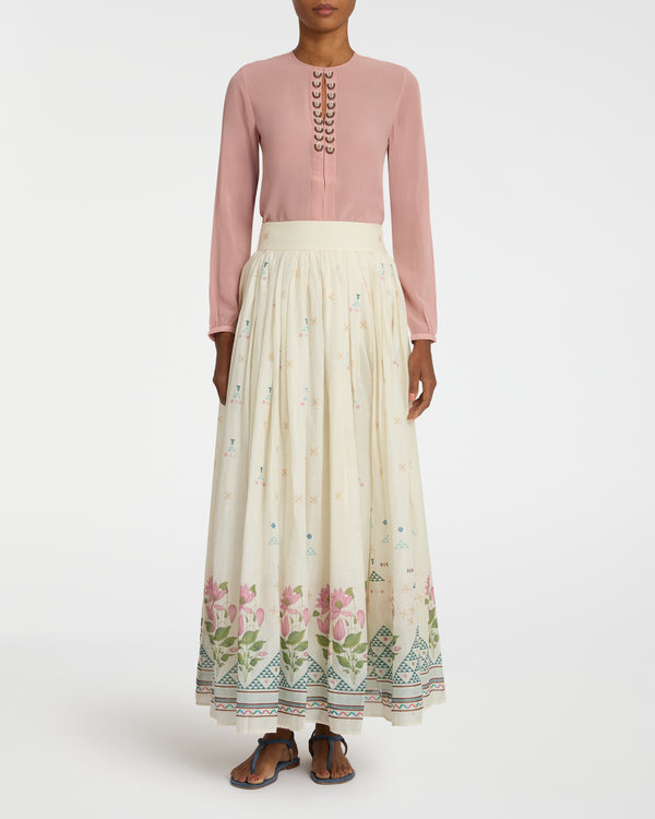 Emporio Sirenuse Teodora Skirt In Indian Rose Print