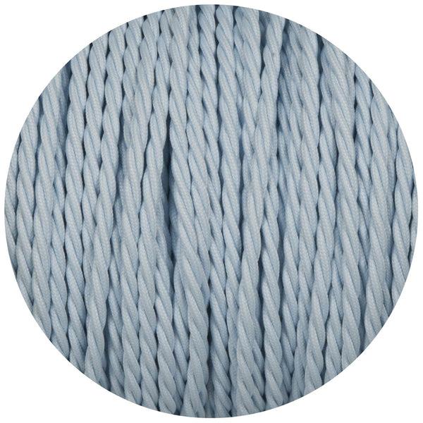 Enamel Shades Baby Blue Twisted Fabric Braided Cable