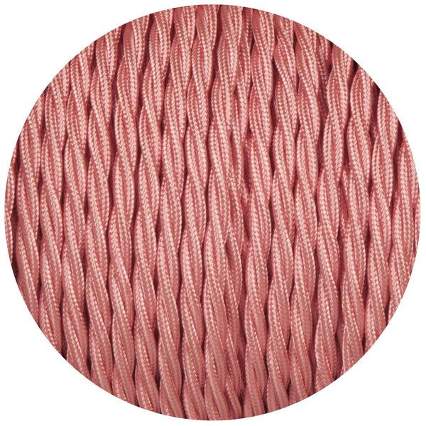 Enamel Shades Baby Pink Twisted Fabric Braided Cable
