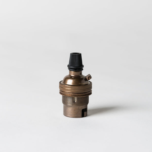 Enamel Shades Bayonet Period Lampholder with grip - Old English