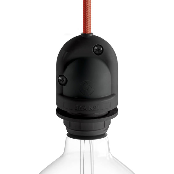 Enamel Shades Black E27 IP65 Waterproof Bathroom And Outdoor Lampholder