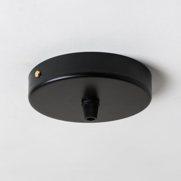 Enamel Shades Black Steel 100mm Ceiling Rose - 1 Outlet