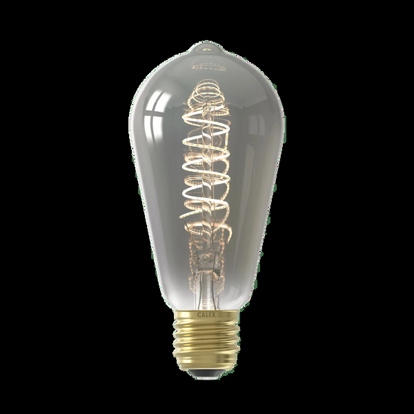 Enamel Shades Calex Titanium Spiral Pear Dimmable LED Flex Filament Bulb E27 4W ST64