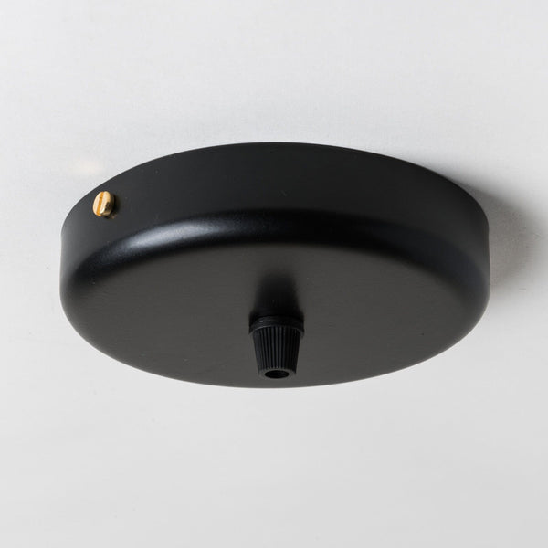 Enamel Shades Ceiling Rose Large 125mm Single Outlet - Black