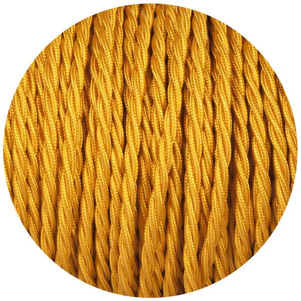 Enamel Shades Celtic Gold Twisted Fabric Braided Cable