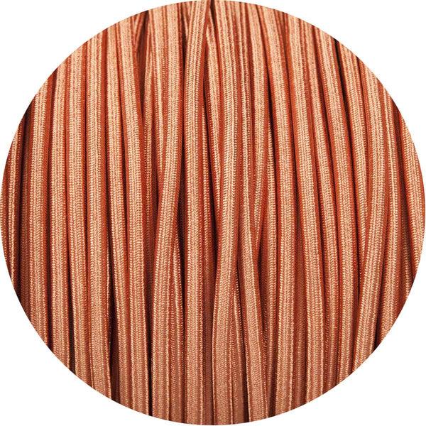 Enamel Shades Copper Coloured Round Fabric Braided Cable