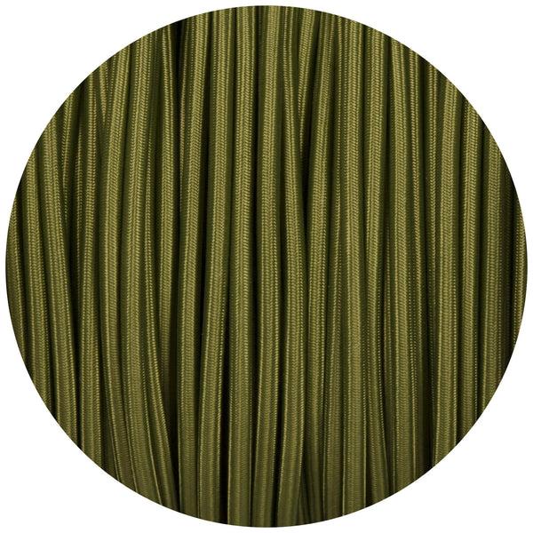 Enamel Shades Cyprus Green Round Fabric Braided Cable
