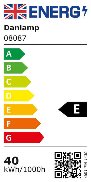 Enamel Shades Danlamp Mega Edison Incandescent Bulb Bayonet 40W