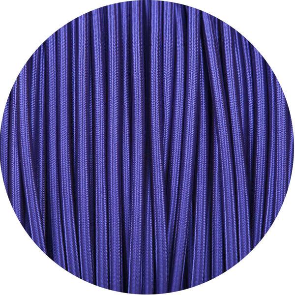 Enamel Shades Deep Purple Round Fabric Braided Cable