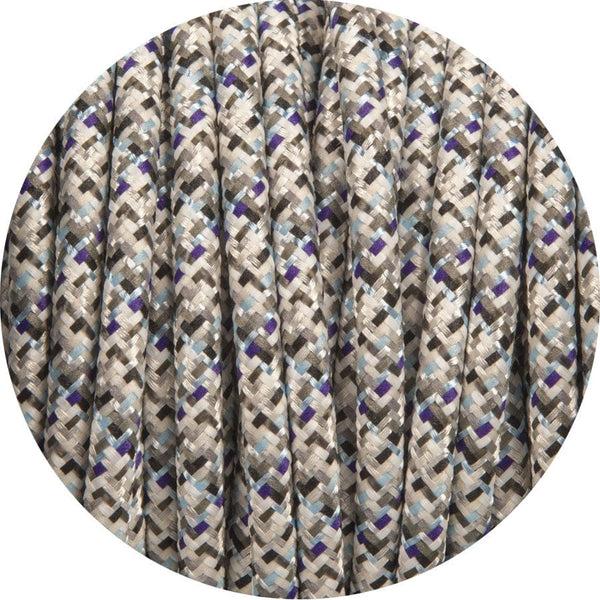 Enamel Shades Digital Urban White Round Fabric Cable