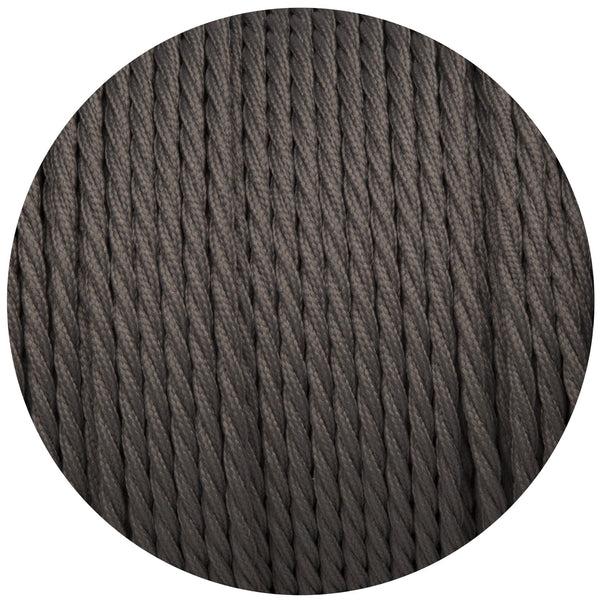 Enamel Shades Dusk Grey Twisted Fabric Braided Cable