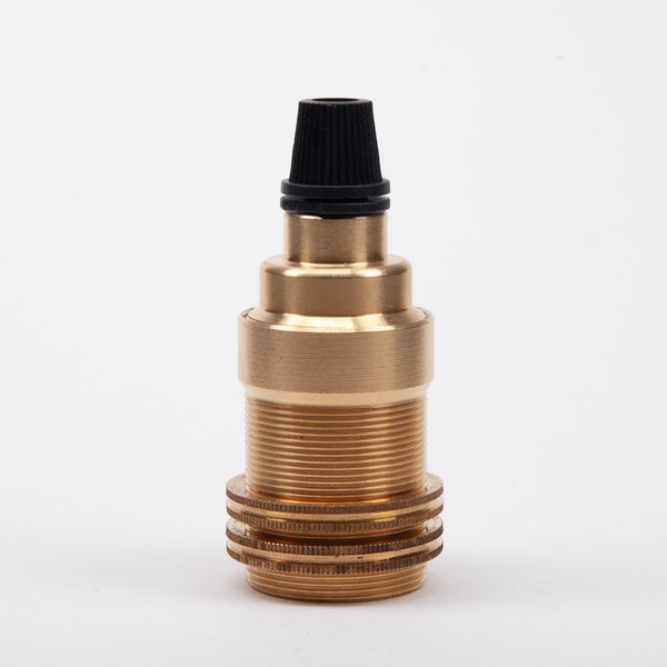 Enamel Shades E14 Solid Brass Lampholder with grip - Brass