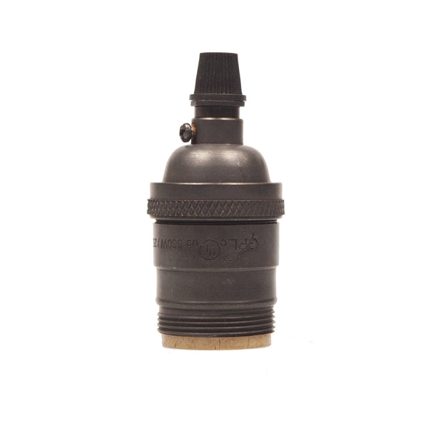 Enamel Shades E26 UL Plain Skirt Lampholder with grip (USA ONLY) - Bronze