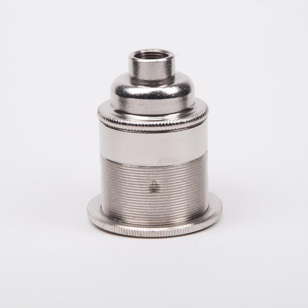 Enamel Shades E27 1/2" Threaded Period Lampholder - Nickel