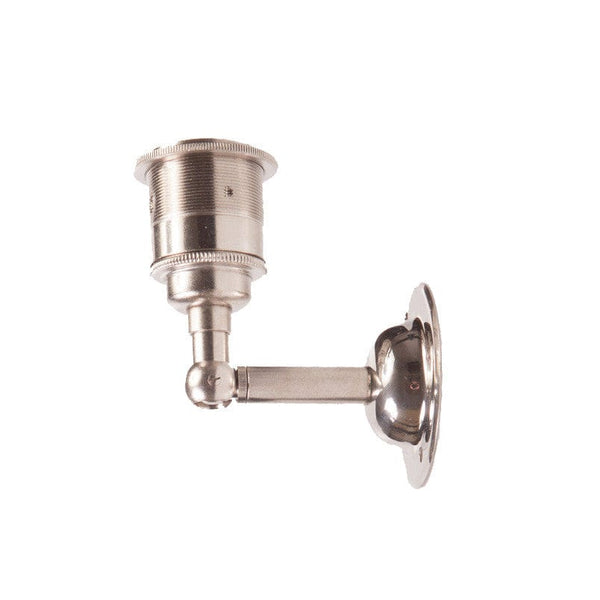 Enamel Shades E27 Adjustable Period Wall Light - Nickel