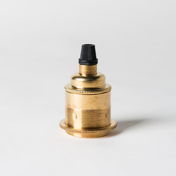 Enamel Shades E27 Period Lampholder with grip - Brass