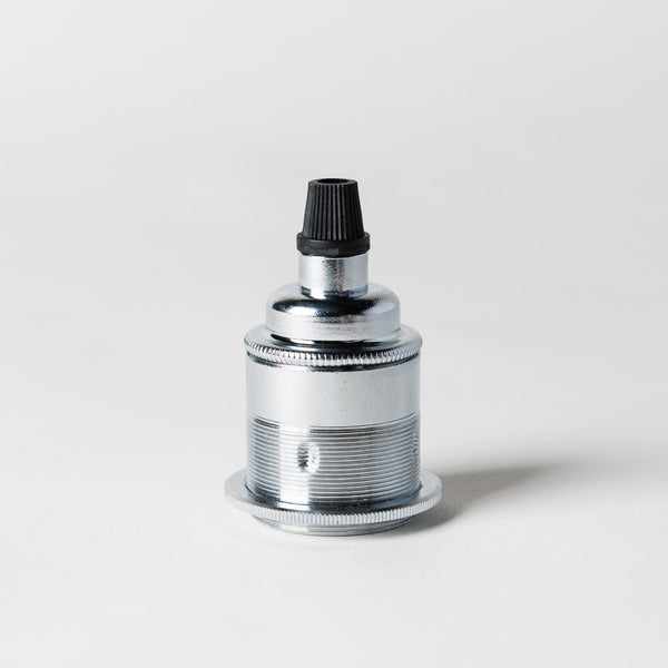 Enamel Shades E27 Period Lampholder with grip - Chrome