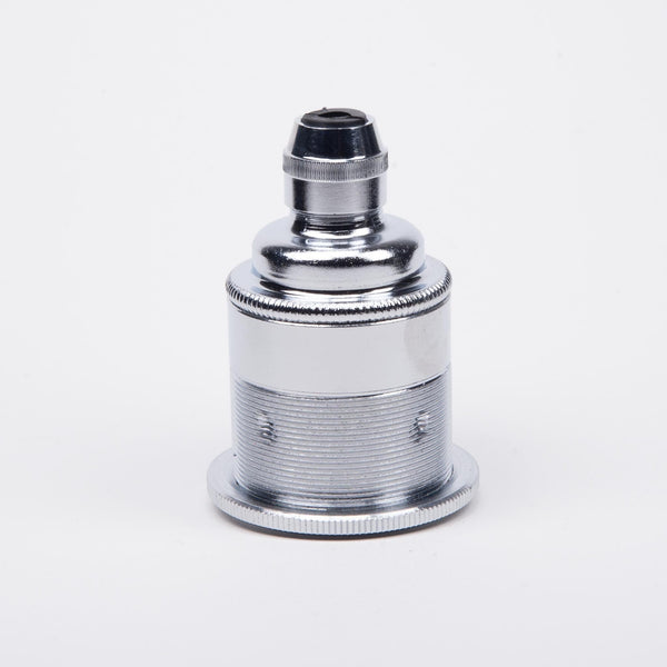 Enamel Shades E27 Period Lampholder with Integral Cord Grip - Chrome