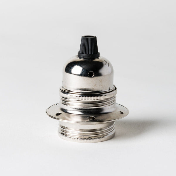 Enamel Shades E27 Wide Ring Lampholder with grip - Nickel