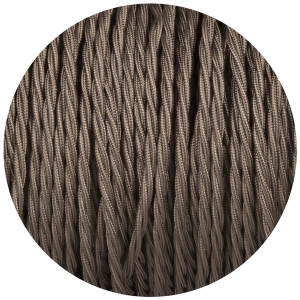 Enamel Shades Elephant Grey Twisted Fabric Braided Cable